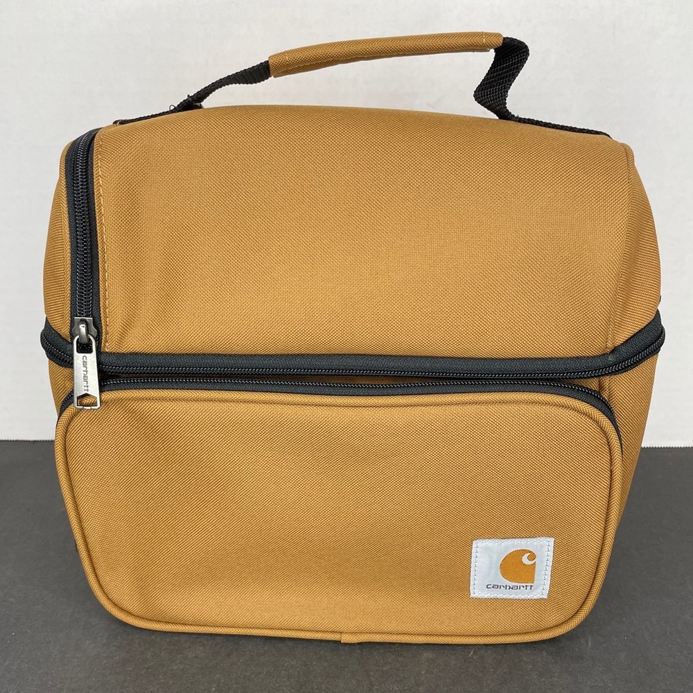 Carhartt Lunch Cooler 12-Can Lunch Box 2 Compartment Brown New C10304